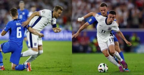 England vs Slovenia in Euro 2024. (Source: ESPN)